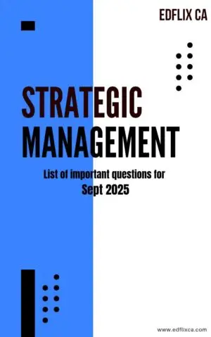 P6B- Strategic Management List Of Important Questions for Sept 2025
