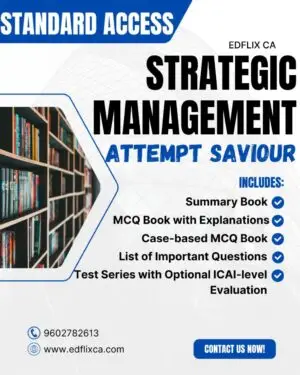P6B- ATTEMPT SAVIOUR-Strategic Management Standard Access for Sept 2025-{Summary Book + MCQ Book + Case-Based MCQ Book + Test Series + List of Important Questions}